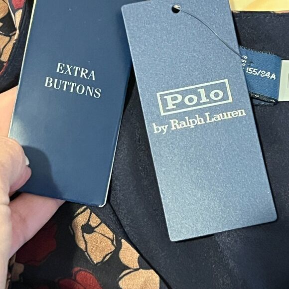 POLO Ralph Lauren One Sleeve Georgette Blouse Neck Tie NEW NWT $398 Size 2 - Picture 5 of 10